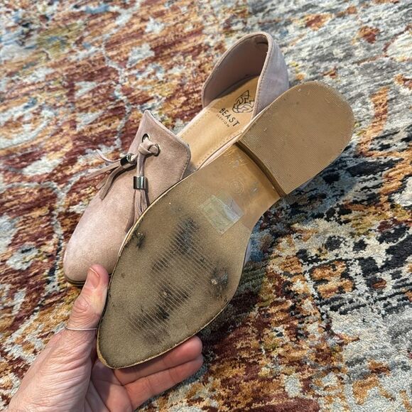 BEAST FASHION pink Carter Dorsay Tassle Loafers Size 6.5 - Picture 6 of 9